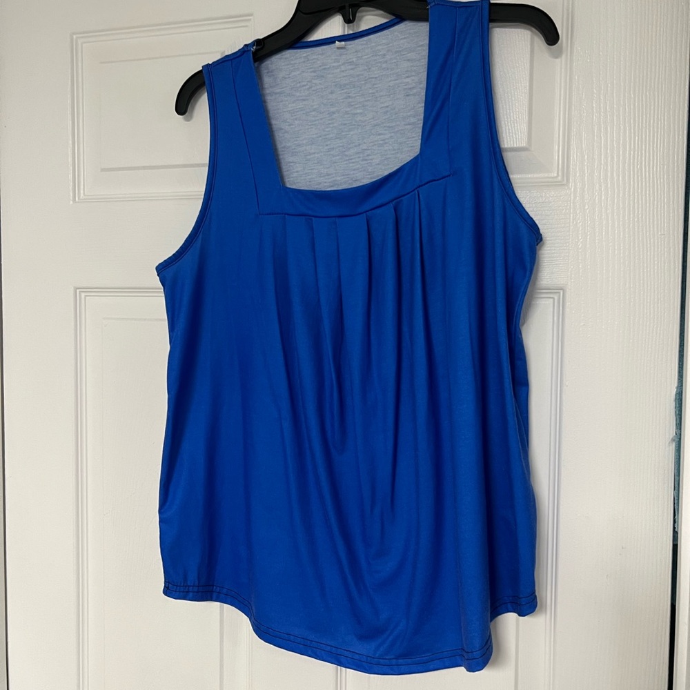 Blue Sleeveless Women's Top